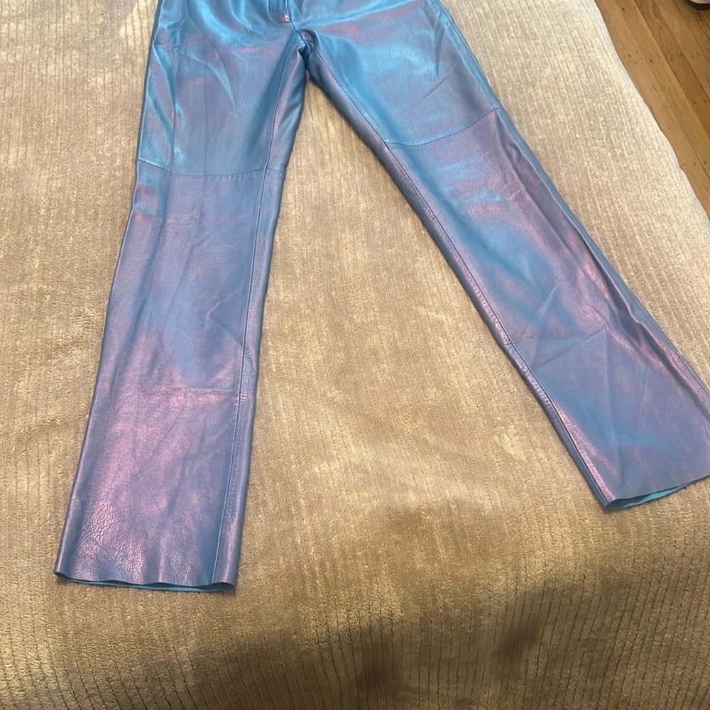 Bebe Blue Leather pants